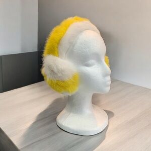 Genuine Fur Neon Stripe Ear Muffs